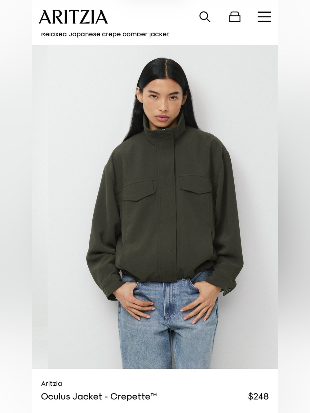 Men's Dark Green Lightweight Bomber Jacket